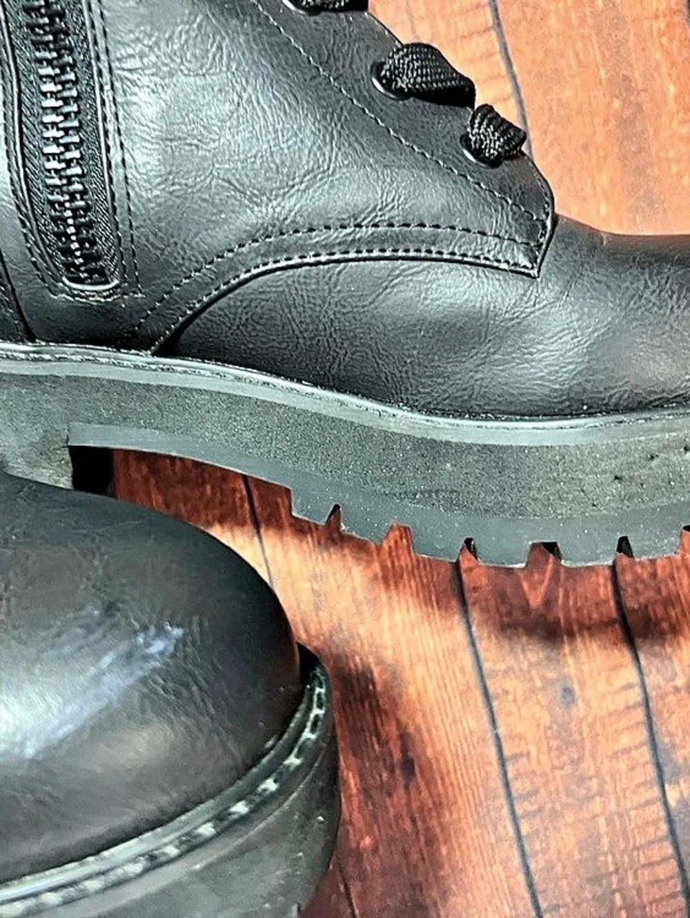 Dolls Kill Obsidian Pocket Knee High Combat Boots (7M) - Picture 5 of 8